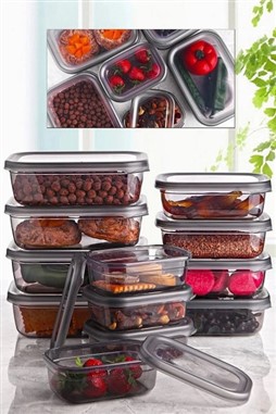 12 Adet Kahvaltılık Saklama Kabı Süper Set