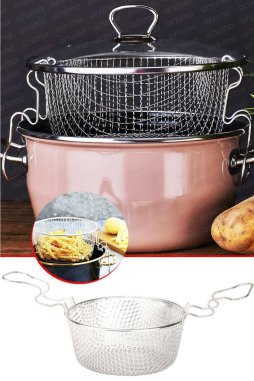 Cips Patates Kızartma Fritöz Için Haşlama Teli Hareketli Kulp 20 Cm