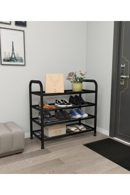 Metallica Concept Çağla 4 Katlı Ayakkabılık Düzenleyici Çok Amaçlı Raf Konsept Metal Raf Metal Ayakkabılık