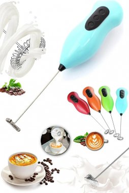 Mini Mikser Kahve Süt Köpürtücü Karıştırıcı Cappucino Mixer Pilli Mixer