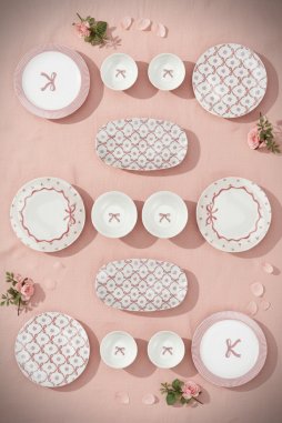 Bambum Moderna 14 Parça Kahvaltı Takımı Ribbon