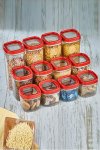 Bonny Erzak Saklama Kabı 12\'Li Set Kırmızı