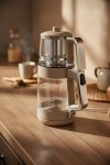 Bambum Safir Cam Hazneli Çay Makinesi Bej
