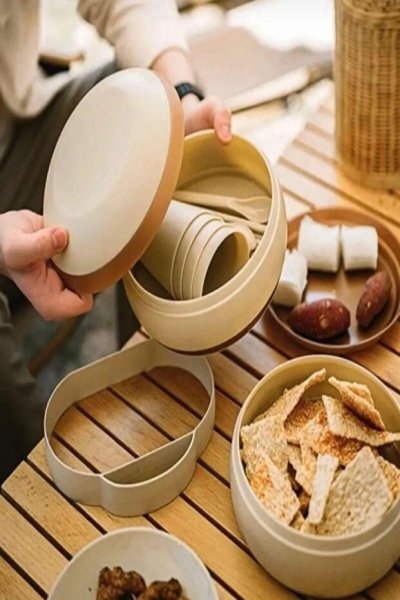 Piknik Seti 32 Parça Piknik Seti – Silindir Çantalı | Kamp