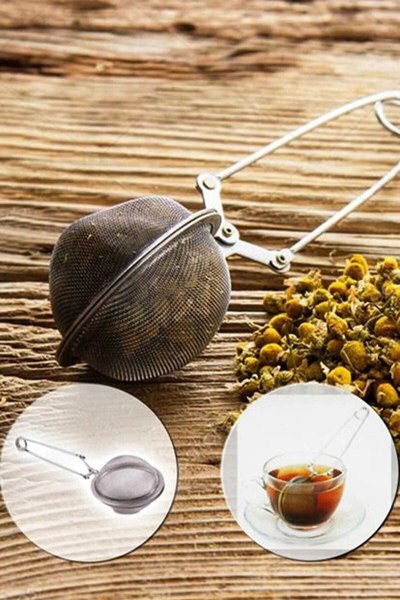 Paslanmaz Çelik Maşa Çay Süzgeci Bitki Çayı Yeşil Çay Demleme Süzgeci 6.5 Cm 