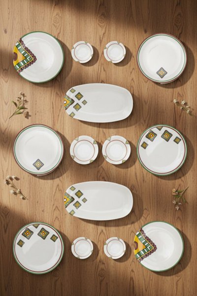 Bambum Moderna 14 Parça Kahvaltı Takımı Mustard