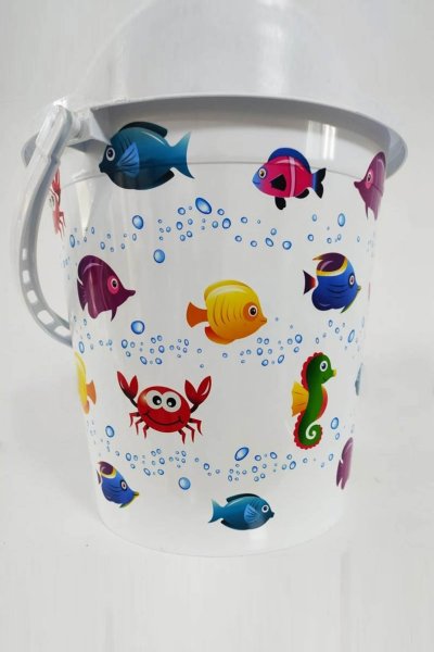 Sağlam Plastik 4 No 14 Litre Desenli Kova