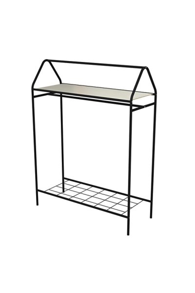 Metallica Concept Oval Telli Siyah Butik Elbise Askısı Ayaklı Askılık Konfeksiyon Askılık