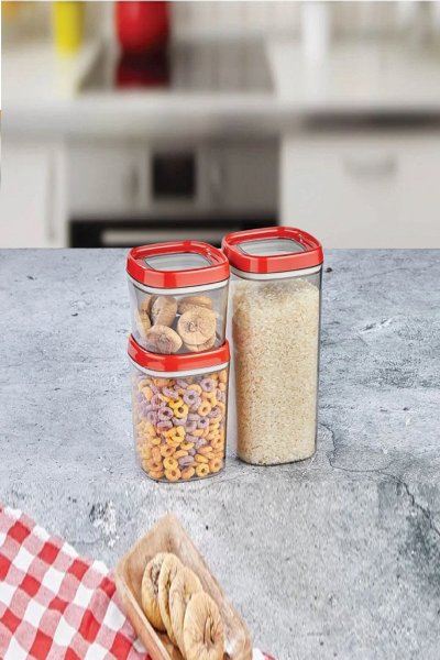 Bonny Erzak Saklama Kabı 12'Li Set Kırmızı