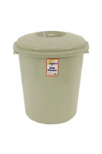 Sağlam Plastik 35 Litre Kilitsiz Çöp Kovası / Kurban Kovası