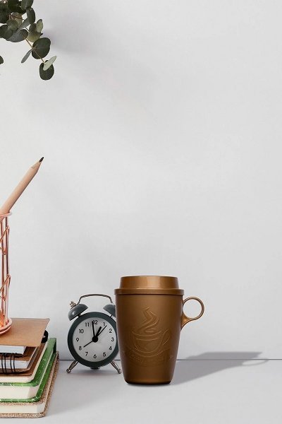 4 Adet Farklı Beyaz Gri Krem Kahve 420 Cc Sert Plastik Çay Kahve Kupa Bardak