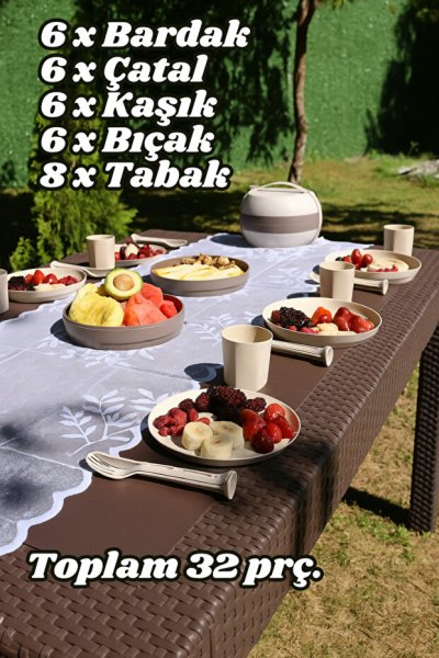Piknik Seti 32 Parça Piknik Seti – Silindir Çantalı | Kamp