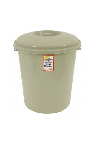 Sağlam Plastik Kilitsiz 50 Lt Battal Çöp Kovası / Kurban Kovası