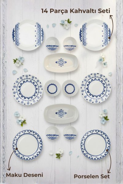 Bambum Moderna 14 Parça Kahvaltı Takımı Maku